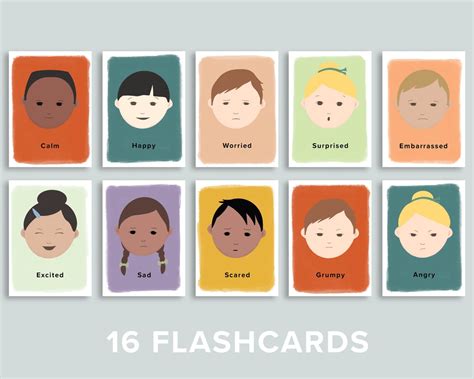 Buy Emotions Flashcards Printable Feelings Flash Cards Online In India