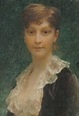 Portrait of Eugenie Risler, wife of Jules Ferry, 1875 - Ernest Hébert ...