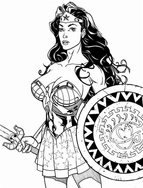 Wonder Woman Coloring Pages Free At Getcolorings Free Printable Colorings Pages To Print