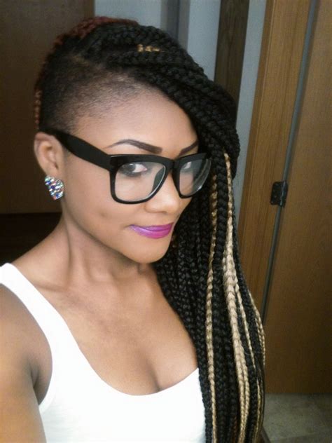 box braids with shaved sides my next style hmm shaved side hairstyles goddess braids