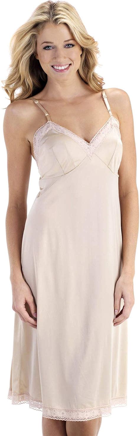 Vanity Fair Womens Rosette Lace Full Slip 10103 Sleepwear Women Cami Dress Satin Cami Dress
