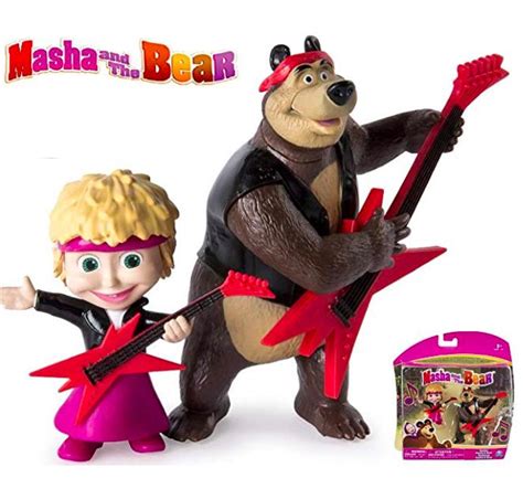 New Masha And The Bear Rocker Masha And Bear Toy Figure Set Free Shipping 1953044927