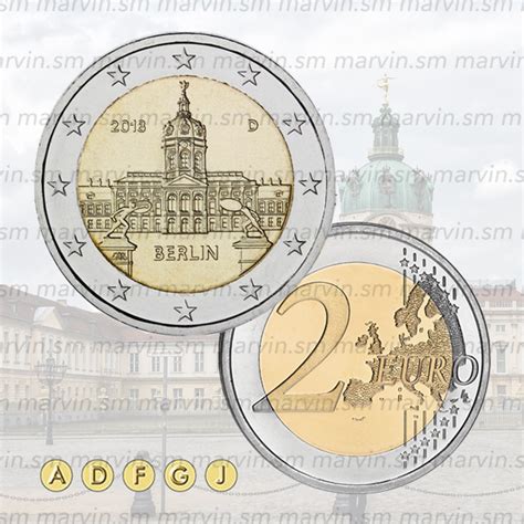 2 Euro Castello Di Charlottenburg Germania 2018 Unc