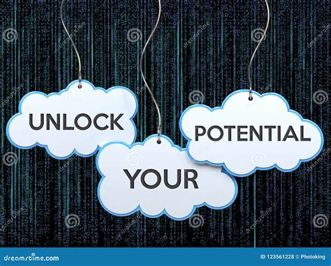 Unlock Your Potential On Cloud Banner Stock Illustration Illustration