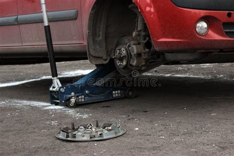 Installation Of Passenger Car Wheel And Replacement On Winter Tire