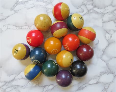 Vintage Pool Balls Set Billiard Balls Full Set Billiards Equipment