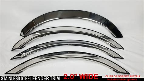 03 10 Town Car 4 Pc Set Chrome Polished Stainless Steel Fender Trim For