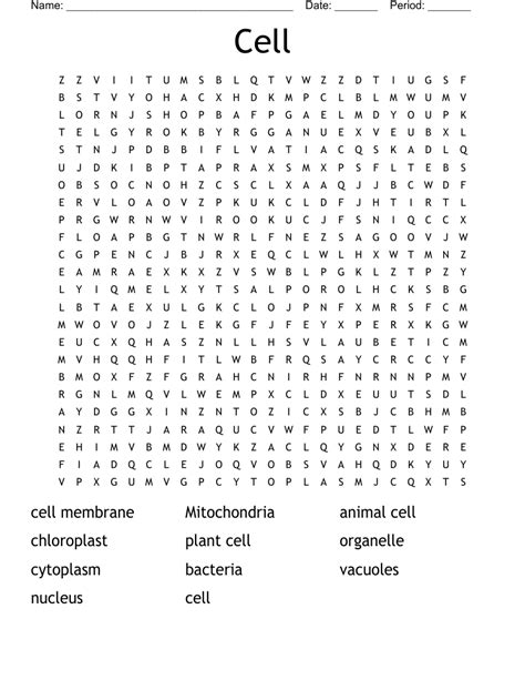 Cell Word Search Wordmint