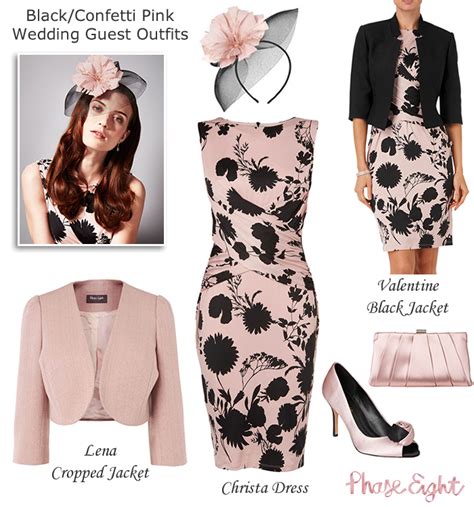 Pink And Black Mother Of The Bride And Wedding Guest Outfits New In