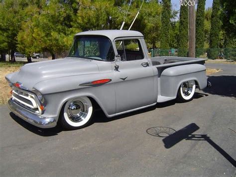 57 Stepside Best Pickup Truck Chevy Trucks Custom Chevy Trucks