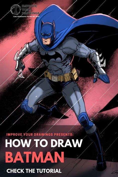 How To Draw Batman Full Body Step By Step Tutorial Batman Drawing