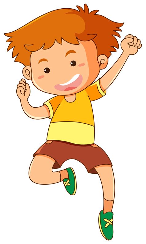 Little Boy Jumping Up 559720 Vector Art At Vecteezy