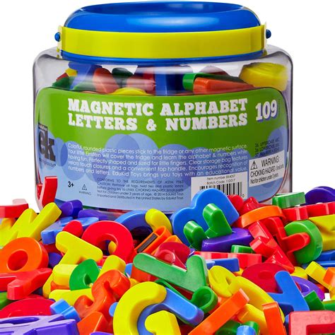 Edukid Toys Magnetic Letters And Numbers 109 Educational Magnets In
