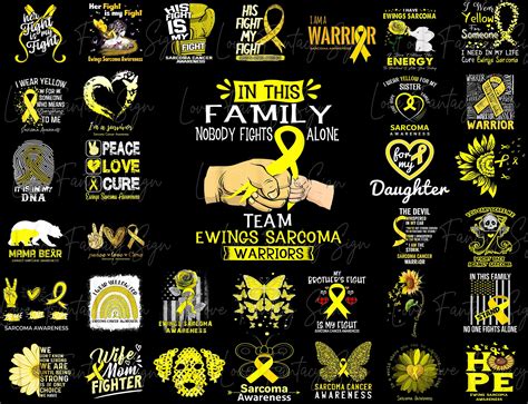 40 Bundle Sarcoma Awareness Png Yellow Ribbon Png Sarcoma Etsy