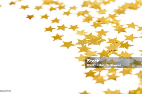 Gold Star Stamps On A White Background Stock Photo Download Image Now