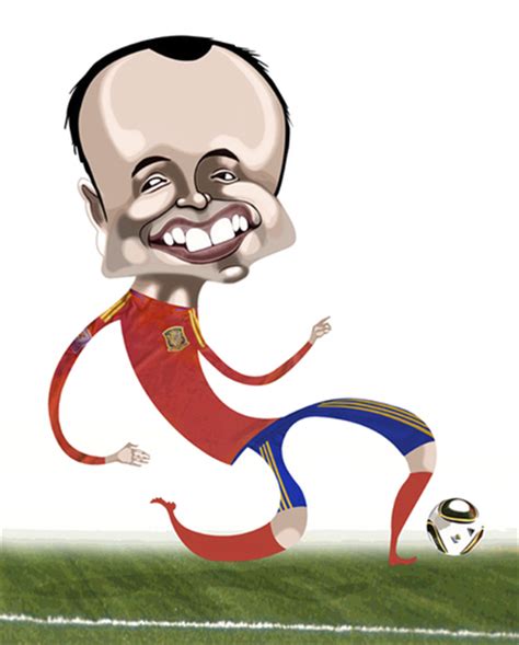 Andres Iniesta By Pincho Sports Cartoon Toonpool