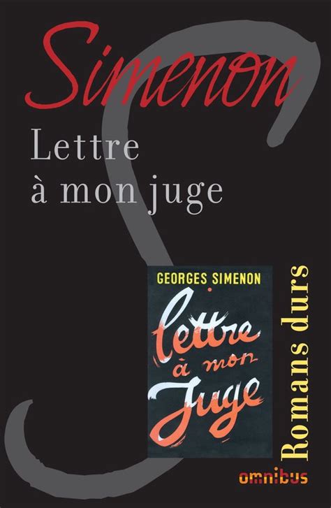 Lettre Mon Juge Ebook Georges Simenon Boeken