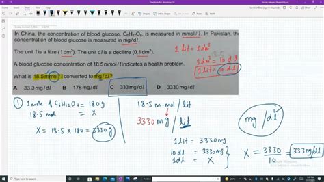 How To Convert Mmoll Glucose Into Mgdl Youtube