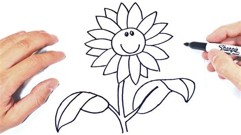 Cómo Dibujar Un Flor Para Niños Dibujo De Flor Paso A Paso C23