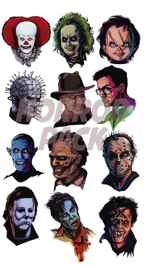 Halloween Horror Movies Characters Pack It Beetlejuice Png Ai Etsy Uk