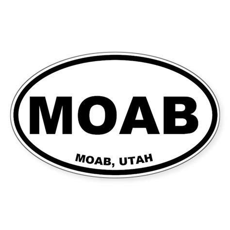 Moab Sticker Oval Moab Sticker Cafepress