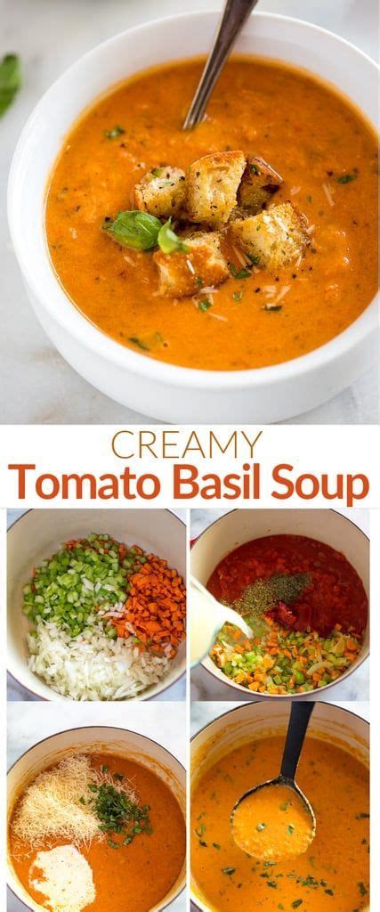 How do you make healthy creamy tomato basil soup: Creamy Tomato Basil Soup | Creamy tomato basil soup, Best ...