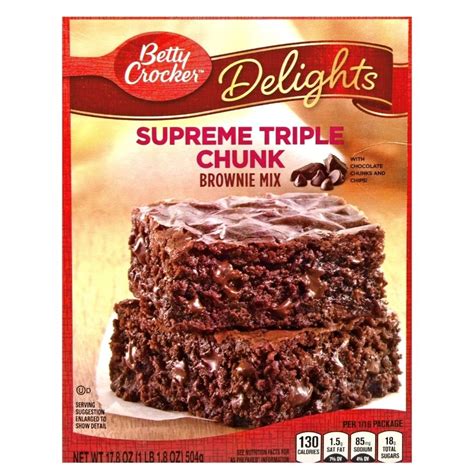 Betty Cooke Delights Supreme Triple Chunk Brownie Mix
