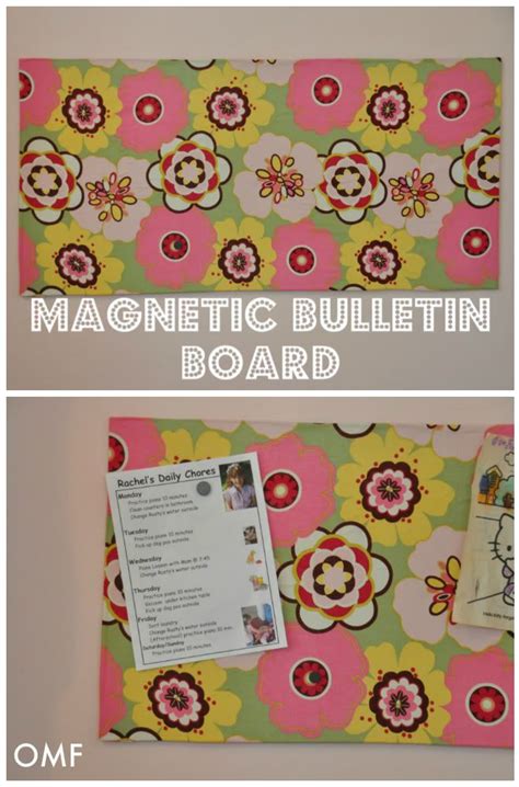 Wondering how to make a magnetic board? Organizing Made Fun: Fun project: Magnetic Bulletin Board ...