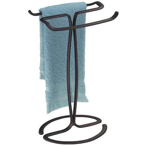 Idesign Axis Metal Fingertip Towel Holder Bronze Finish