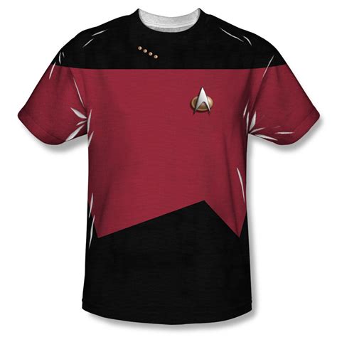 Star Trek T Shirt Sublimated Tng Command Uniform Nerdkungfu