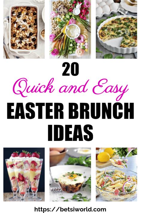 20 Quick And Easy Easter Brunch Buffet Menu Ideas Betsi World