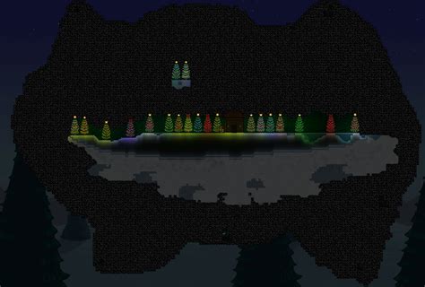 Snowy sky island : r/Terraria