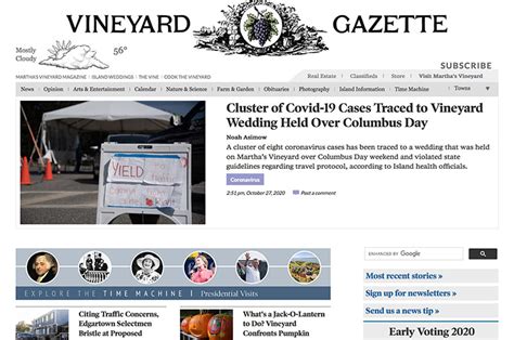 The Vineyard Gazette Marthas Vineyard News Gazette Website Wins