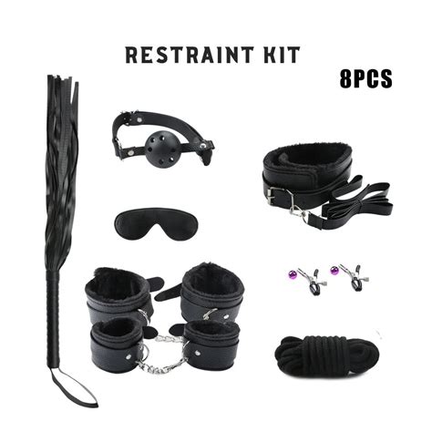 8pcs set leather and flush adult sex toy kit for couples women bondage free download nude