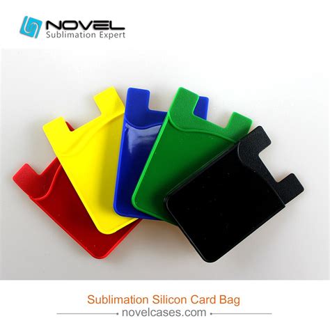 2017 New Design Silicone Mobile Phone Bag Back Card Holder In Wallet