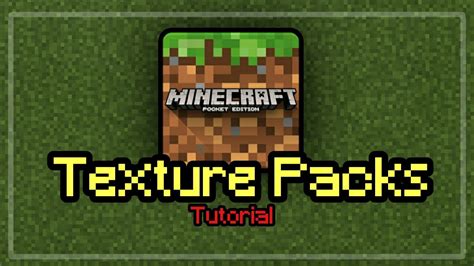 How To Use Texture Packs Minecraft Pocket Edition Youtube