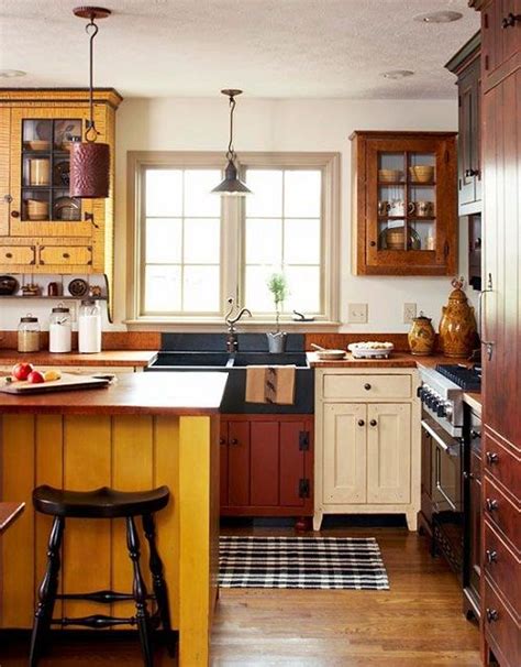 Keep your kitchen cabinets up to date with a modern makeover. mix and match kitchen cabinet | Kitchen remodel, Country kitchen, Kitchen design