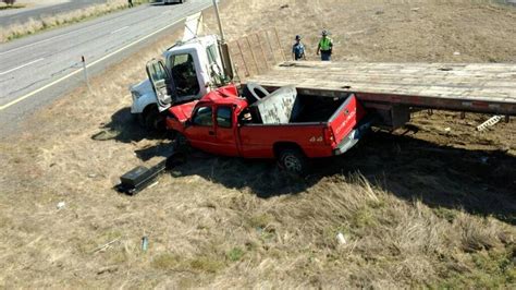 Pickup Truck Crushed By Semi But Driver Walks Away Fox News