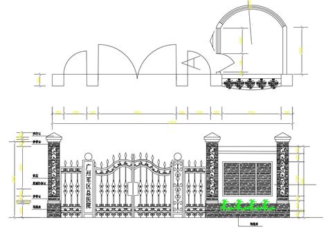 Main Gate Front Elevation Design Dwg File Cadbull Images And Photos