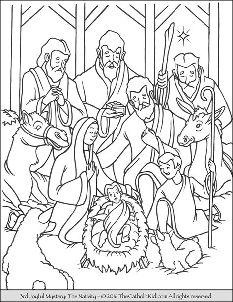 Coloring Pages Nativity Story Christmas Sunday Waldo Harvey