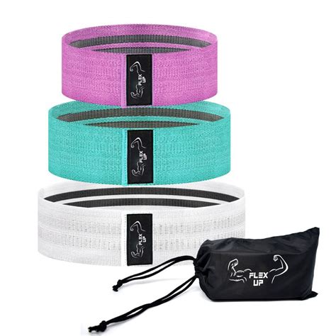 Flex Up Fabric Resistance Booty Bands For Leg Hamstring And Glute Workouts Ultra Comfort