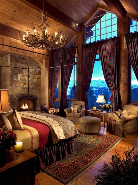 35 Gorgeous Log Cabin Style Bedrooms To Make You Drool Log Cabin