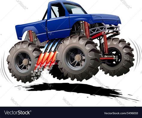 cartoon monster truck royalty free vector image