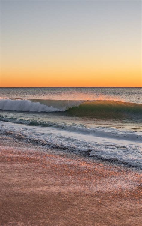 Download Wallpaper 840x1336 Calm And Peaceful Seashore Beach Sunset