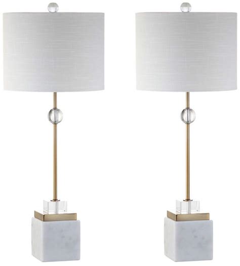 Jonathan Y Dawson Marble Or Crystal Led Table Lamp Set Of 2 Modern