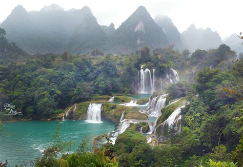 The Waterfall Of Detian In China And Ban Gioc In Vietnam