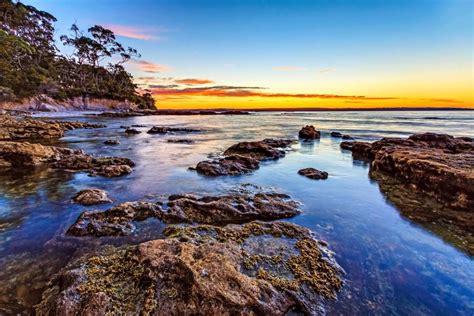 The Perfect Beach Rocks Blue Water Australian Beaches Jervis Bay