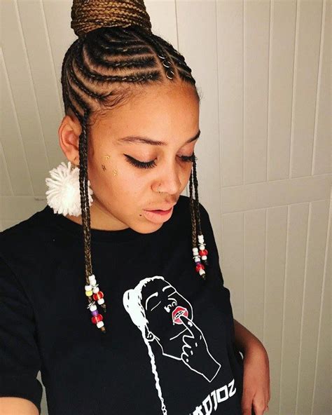 While women love hair extensions and make all kinds of experiments with them, box braids for kids can be overlooked. Sho Madjozi iSterring of Hair (With images) | Cornrow hairstyles, Hair styles, Kids braided ...