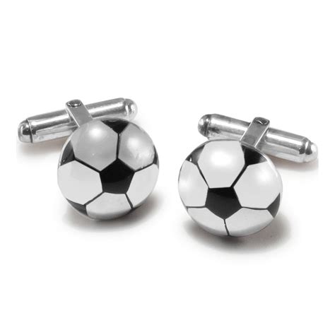 925 Silver Football Cufflink Silver Collection From Personal