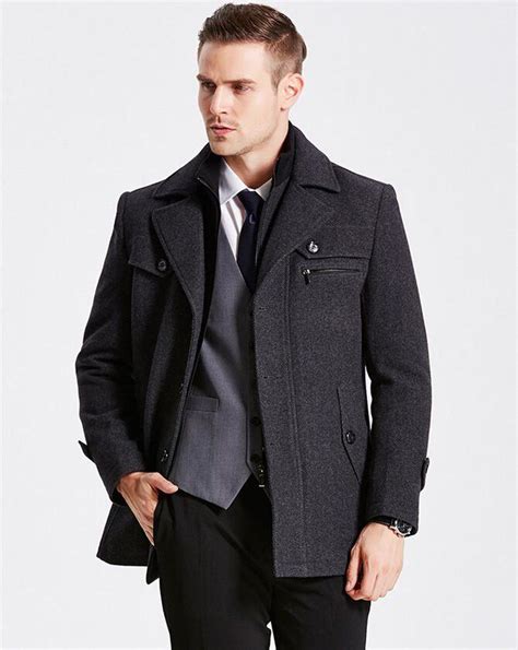 During winter it's a herringbone car coat that makes the first impression. Men's Jacket Wool Slim Fit Outwear Warm Casual Plus Size ...